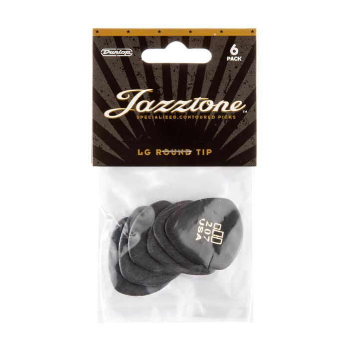 Медиатор Jim Dunlop Jazztone Large Round Tip Pick 6 шт. (477P207) изображение 3