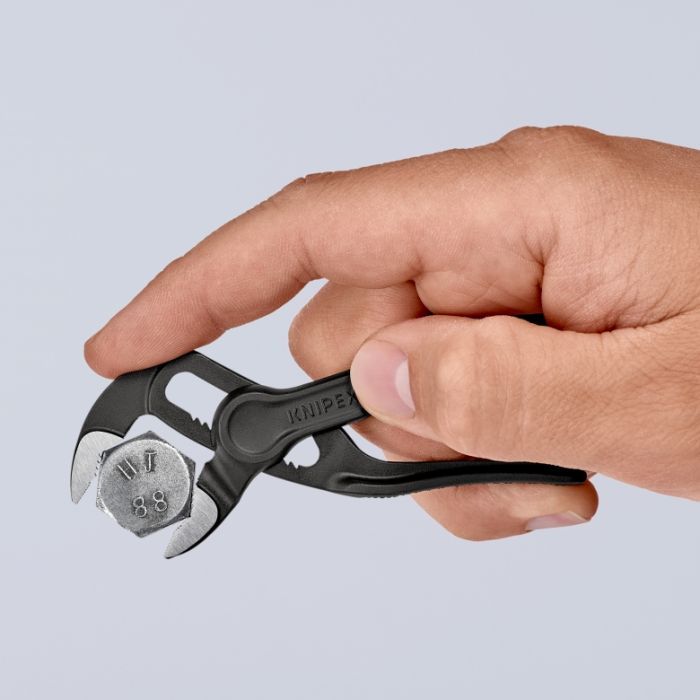 Кліщі KNIPEX COBRA XS переставні з фіксатором, 28 мм (1"), под ключ 24 мм, L-100 мм, Cr-V (87 00 100) зображення 3