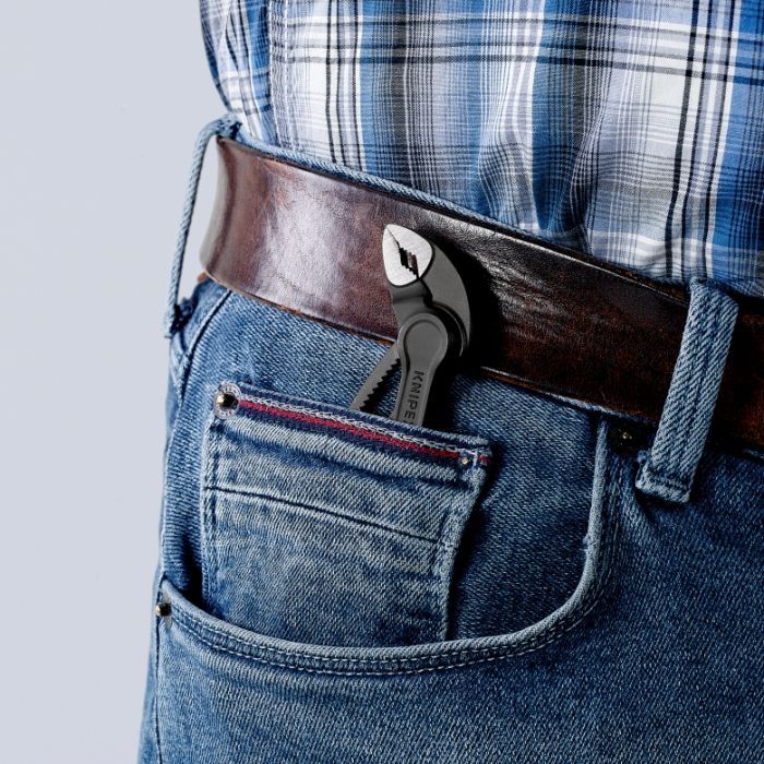 Кліщі KNIPEX COBRA XS переставні з фіксатором, 28 мм (1"), под ключ 24 мм, L-100 мм, Cr-V (87 00 100) зображення 5