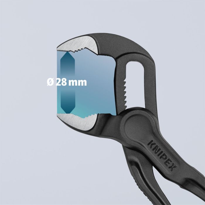 Кліщі KNIPEX COBRA XS переставні з фіксатором, 28 мм (1"), под ключ 24 мм, L-100 мм, Cr-V (87 00 100) зображення 8