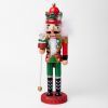 Новогодняя фигурка Novogod`ko Щелкунчик 25 см Дерево Красно-зеленый (974681)