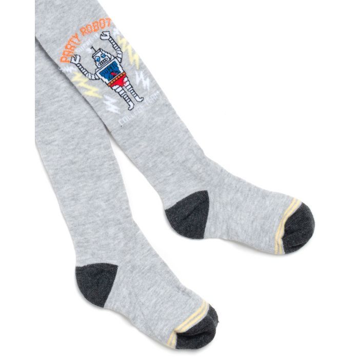 Колготки детские UCS Socks с роботом (M0C0301-2300-3B-gray) изображение 3