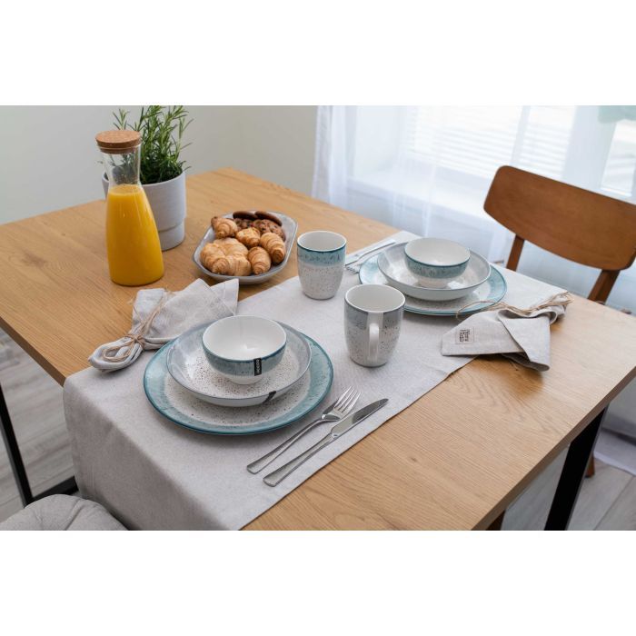 Тарелка Ardesto Siena, 27см, порцеляна, біло-блакитний (AR2927SWB) изображение 3