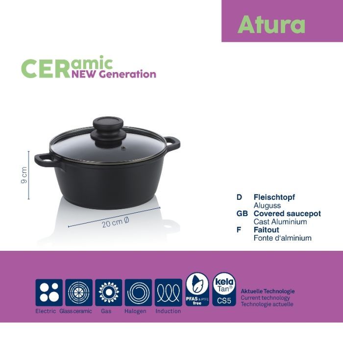Кастрюля Kela Atura, з кришкою 24 см, 3.2 л (15171) изображение 4