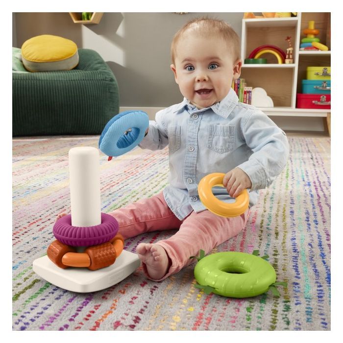 Розвиваюча іграшка Fisher-Price Пірамідка Розвиток сенсорики (HXK47) зображення 8