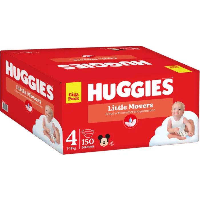 Подгузники Huggies Little Movers 4 (7-18 кг) M-pack, 150 шт (5029053583402) изображение 2