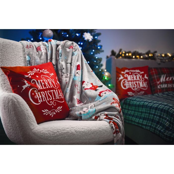 Плед Ardesto Christmas Flannel 160х200см, 100% полиэстер, рождественские котики (ART0120PB) изображение 3