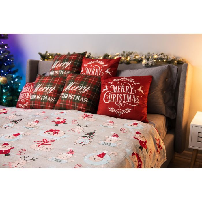 Плед Ardesto Christmas Flannel 160х200см, 100% полиэстер, рождественские котики (ART0120PB) изображение 6