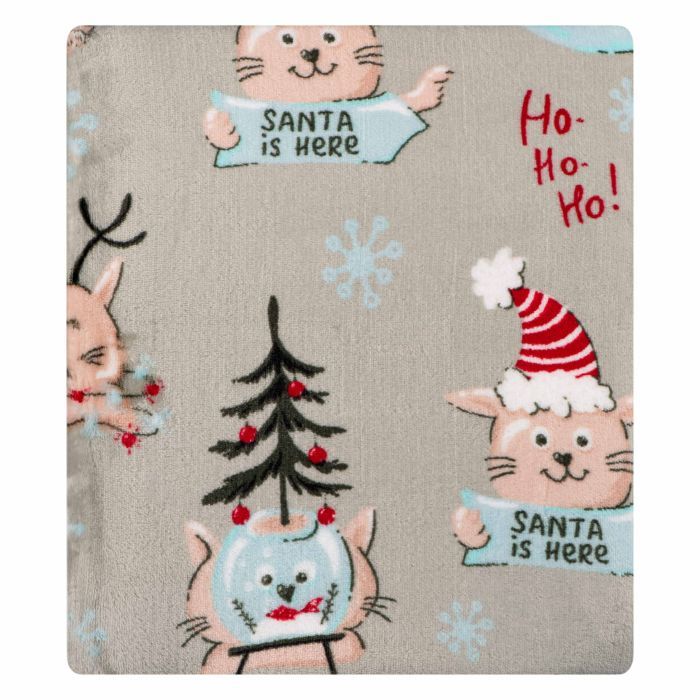 Плед Ardesto Christmas Flannel 160х200см, 100% полиэстер, рождественские котики (ART0120PB) изображение 7