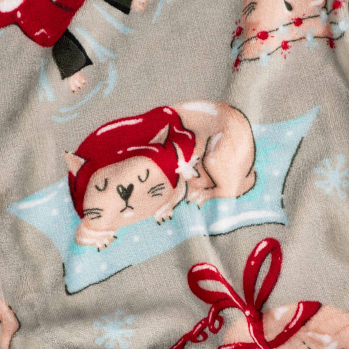 Плед Ardesto Christmas Flannel 160х200см, 100% полиэстер, рождественские котики (ART0120PB) изображение 8
