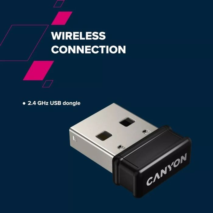 Клавіатура Canyon HKB-W03 Wireless UA Grey (CNS-HKBW03DG) зображення 10