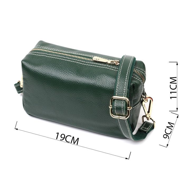 Сумка Vintage Из натуральной кожи Зеленая (22277) изображение 3