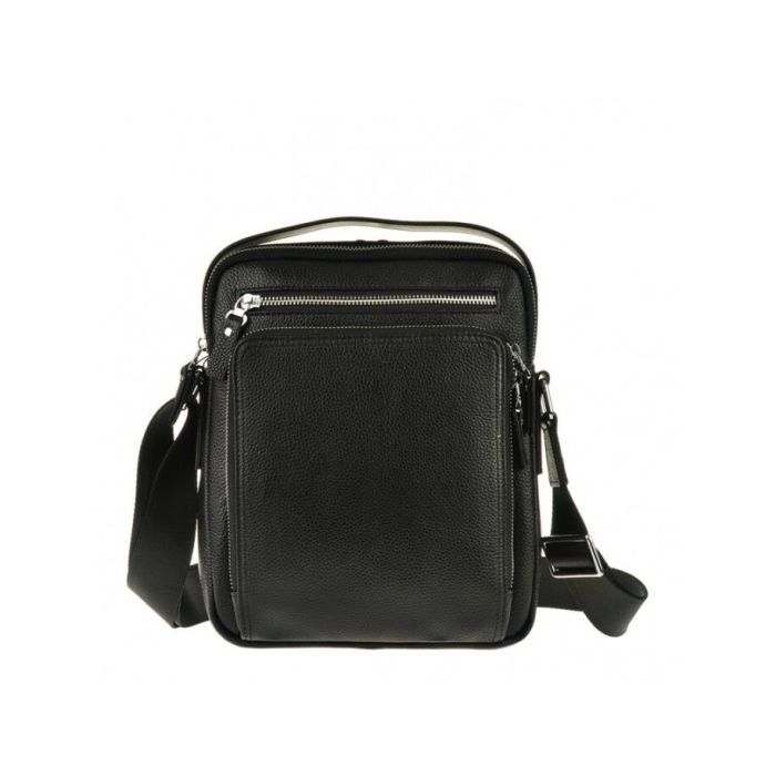 Сумка Vintage Месенджер шкіряна Чорна (14578) зображення 2