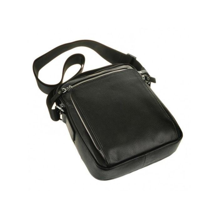 Сумка Vintage Месенджер шкіряна Чорна (14578) зображення 6
