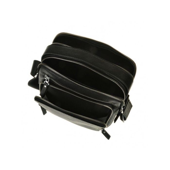 Сумка Vintage Месенджер шкіряна Чорна (14578) зображення 7