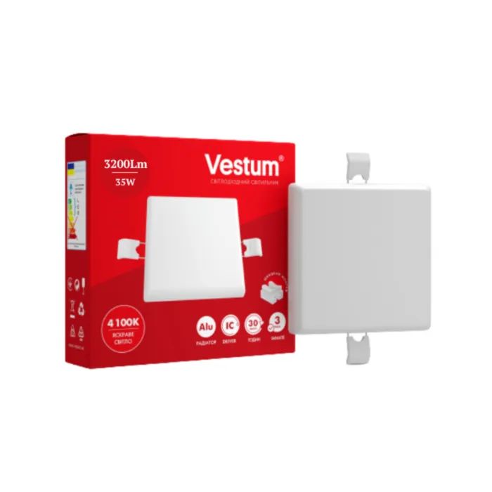 Світильник Vestum LED "без рамки" квадрат 35W 4100K (1-VS-5515)