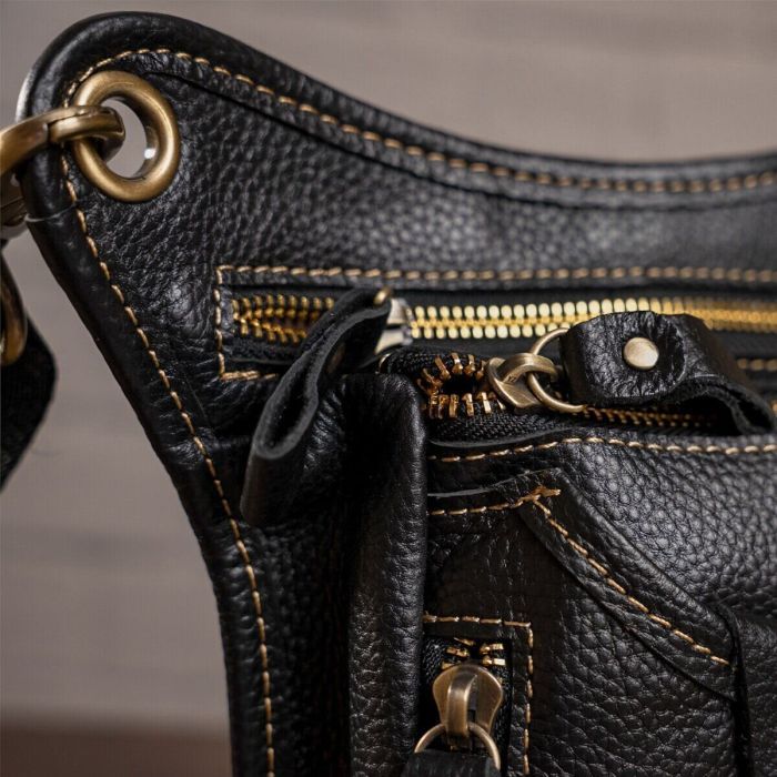 Сумка Vintage На пояс Чорна (14659) зображення 10