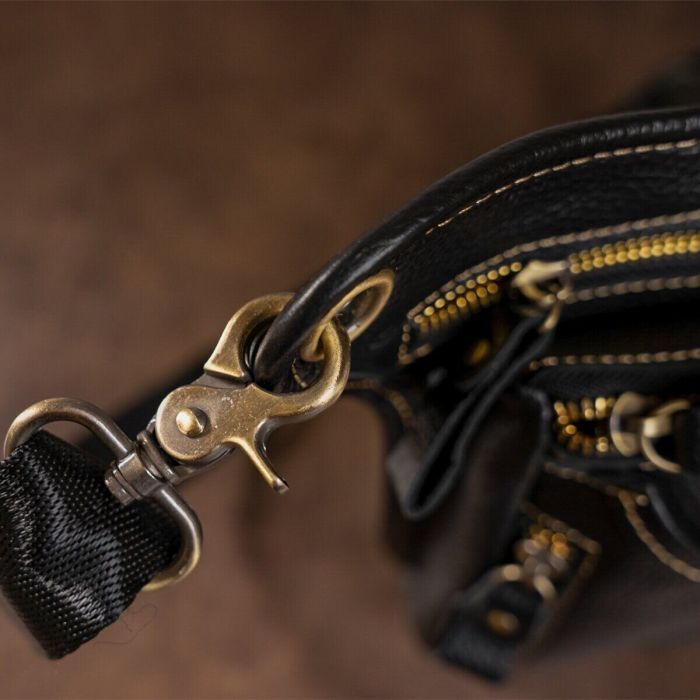 Сумка Vintage На пояс Чорна (14659) зображення 12