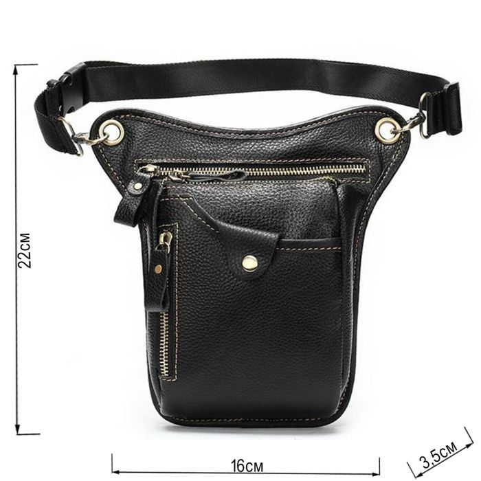 Сумка Vintage На пояс Чорна (14659) зображення 3