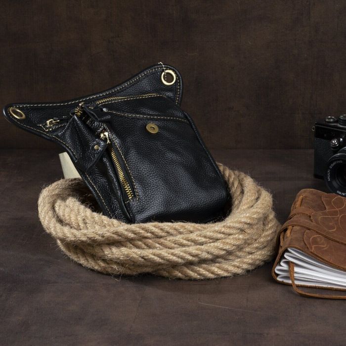 Сумка Vintage На пояс Чорна (14659) зображення 5