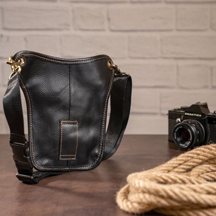 Сумка Vintage На пояс Чорна (14659) зображення 8