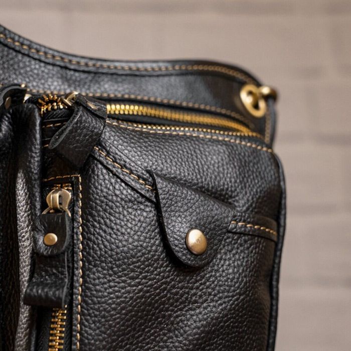 Сумка Vintage На пояс Чорна (14659) зображення 9