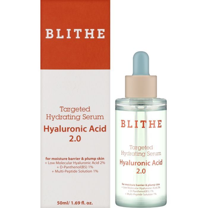 Сыворотка для лица Blithe Targeted Hydrating Serum Hyaluronic Acid 2.0 Гиалуроновая с антиоксидантами и пептидами 50 мл (8809501660933)