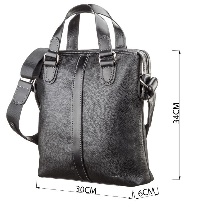 Сумка Shvigel Кожаная Черная (11114) изображение 3