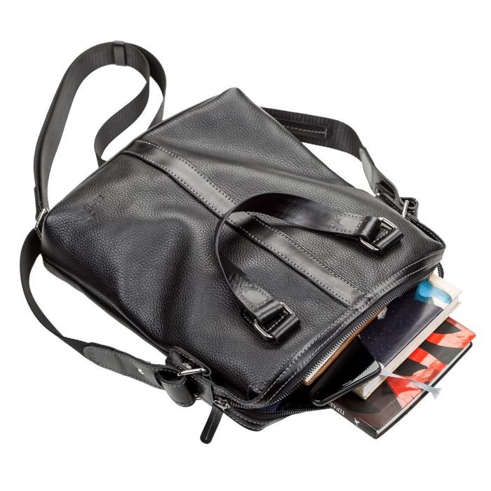 Сумка Shvigel Кожаная Черная (11114) изображение 5