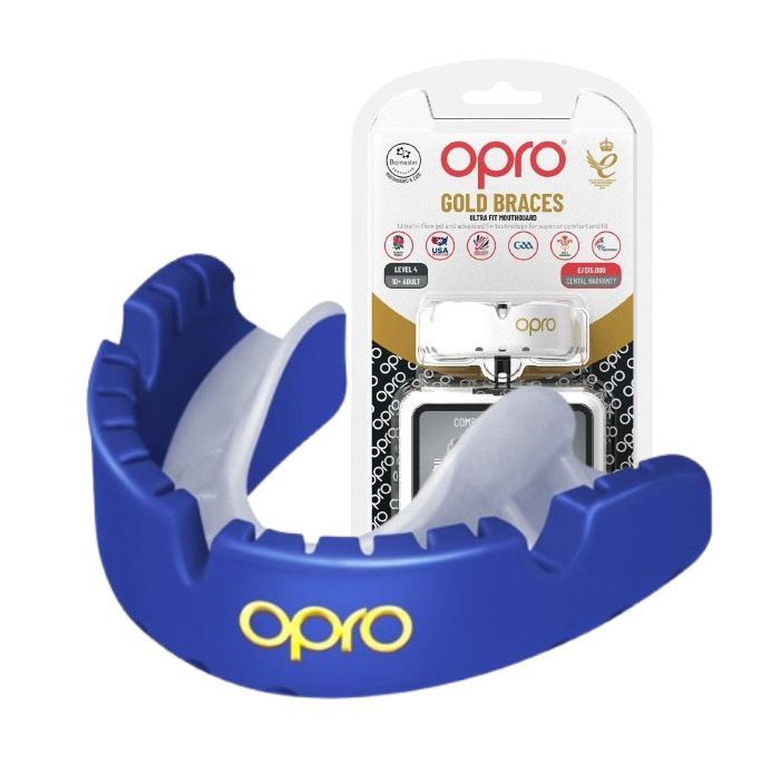 Капа Opro Gold Braces під брекети Dark Bluel/Pearl (102506002) (Gold_Braces_Blue/Pearl)