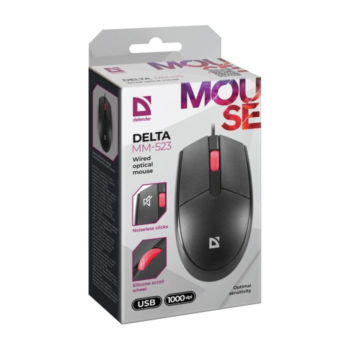 Мышка Defender Delta MM-523 USB Black (52523) изображение 5