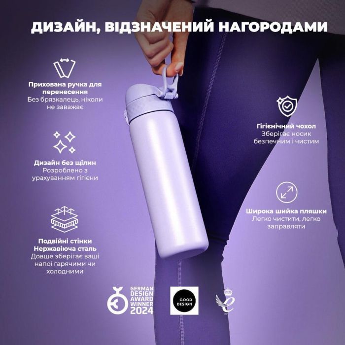Пляшка для води ION8 OneTouch Vacuum Insulated 500 мл Blue (I8TS500BLU) зображення 8