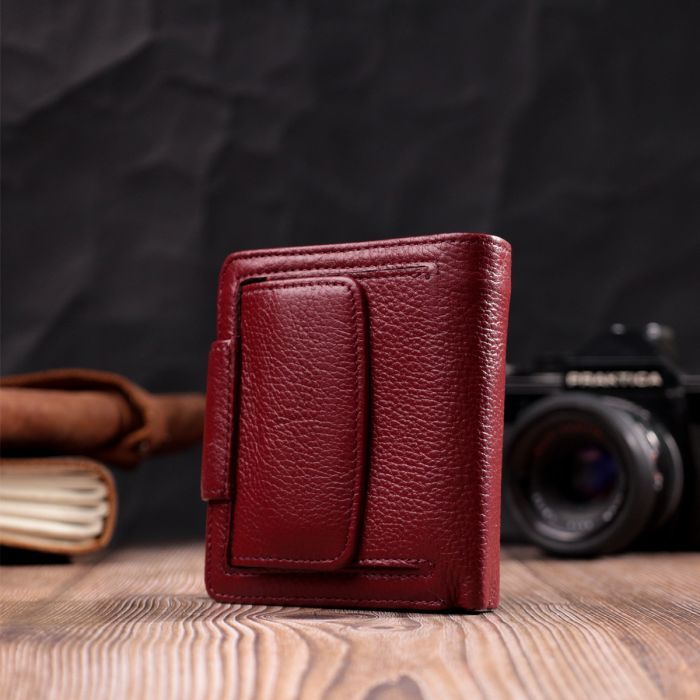Гаманець ST Leather З натуральної шкіри Бордовий (22452) зображення 10