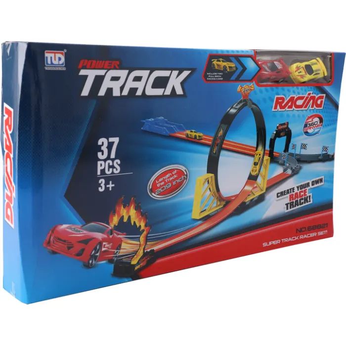 Автотрек Track Racing с 2-мя машинками на 37 деталей (3858894675272) изображение 2