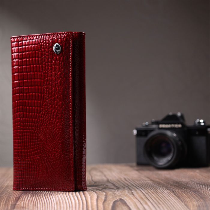 Гаманець ST Leather З натуральної шкіри Червоний (22680) зображення 10