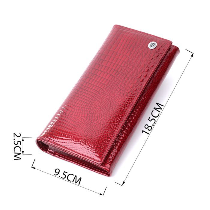Гаманець ST Leather З натуральної шкіри Червоний (22680) зображення 3