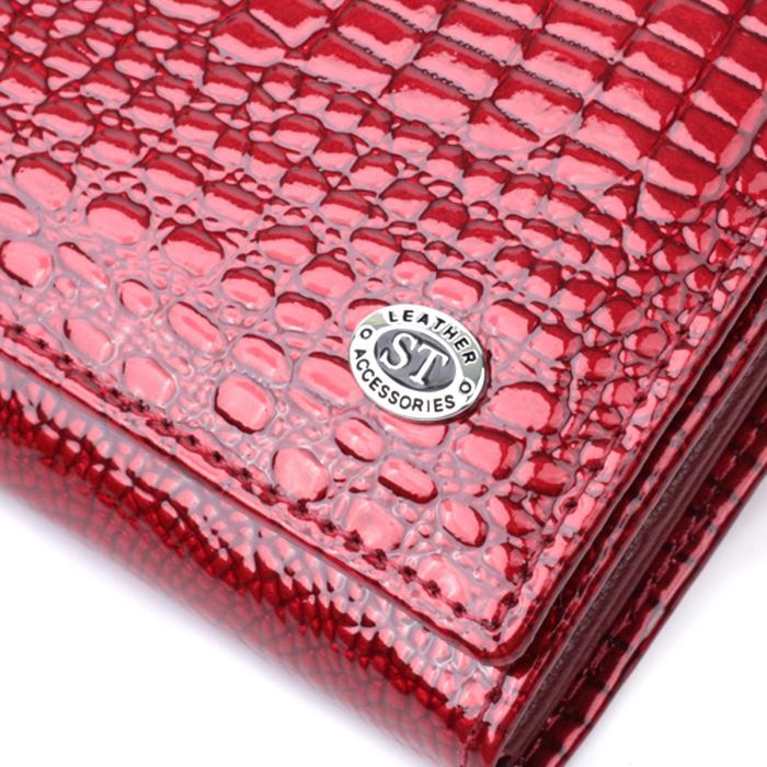 Гаманець ST Leather З натуральної шкіри Червоний (22680) зображення 5