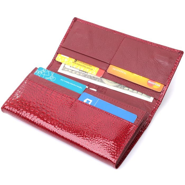 Гаманець ST Leather З натуральної шкіри Червоний (22680) зображення 6