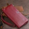 Кошелек ST Leather Из кожи с карманом для мобильного Бордовый (19311) изображение 11