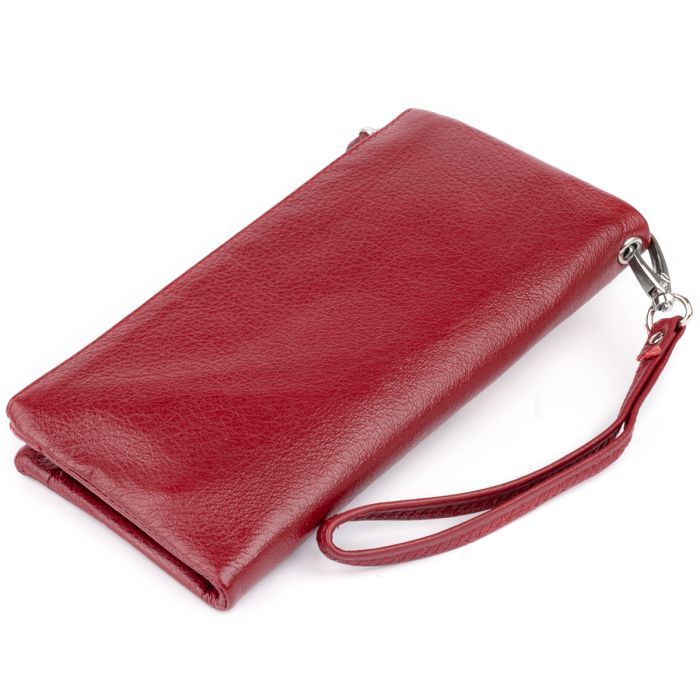 Кошелек ST Leather Из кожи с карманом для мобильного Розовый (19313) изображение 2