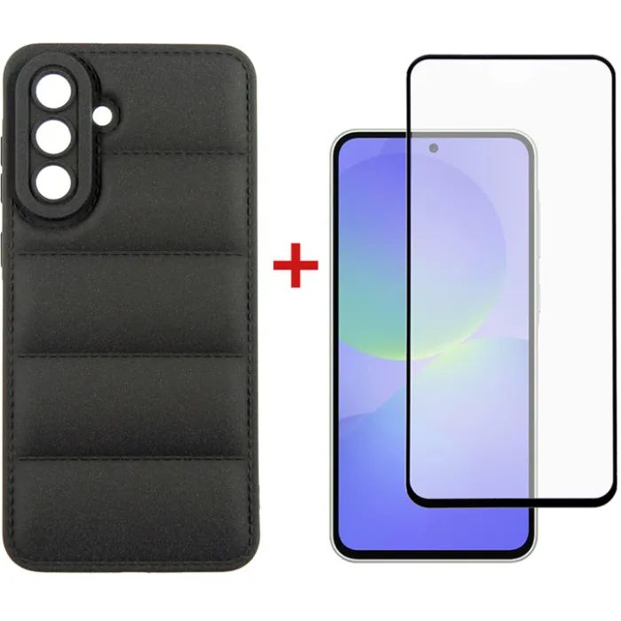 Чехол для мобильного телефона Dengos Kit Samsung Galaxy A36 5G Soft + glass (Black) (DG-KM-140)