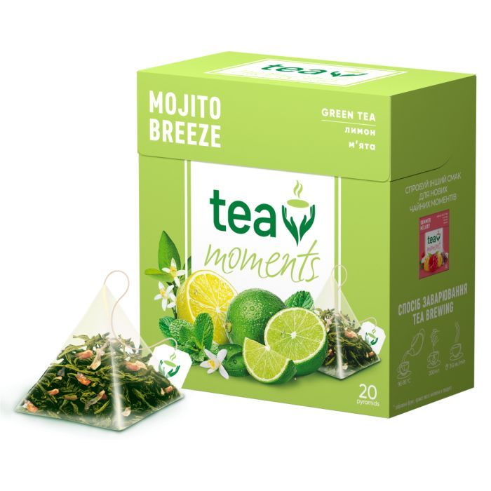 Чай Tea Moments Mojito Breeze зеленый 25х1.6 г (tm.00469) изображение 2