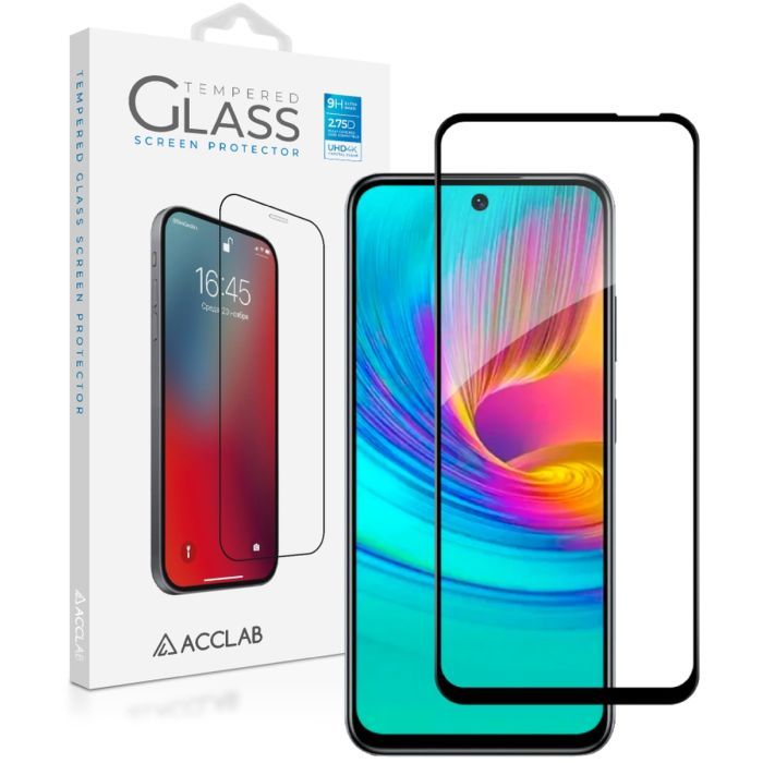 Стекло защитное ACCLAB Full Glue Infinix Smart 9 Black (1283126599293)