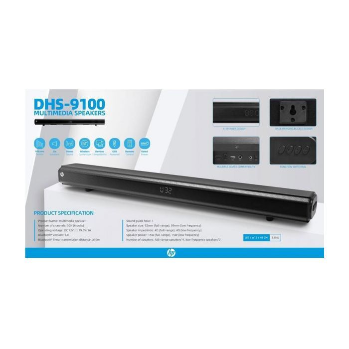 Акустична система HP DHS-9100 RGB Black (DHS-9100) зображення 5