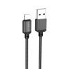 Дата кабель USB 2.0 AM to Lightning 1.0m 2.4A nylon BX87 black BOROFONE (6974443389005) изображение 2