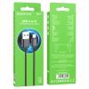 Дата кабель USB 2.0 AM to Lightning 1.0m 2.4A nylon BX87 black BOROFONE (6974443389005) изображение 5