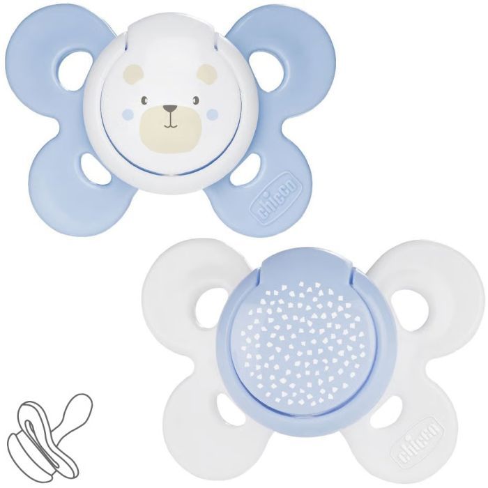 Пустышка Chicco Physio Comfort силіконова від 2 до 6 місяців 2шт. (блакитна) (74931.21.00)