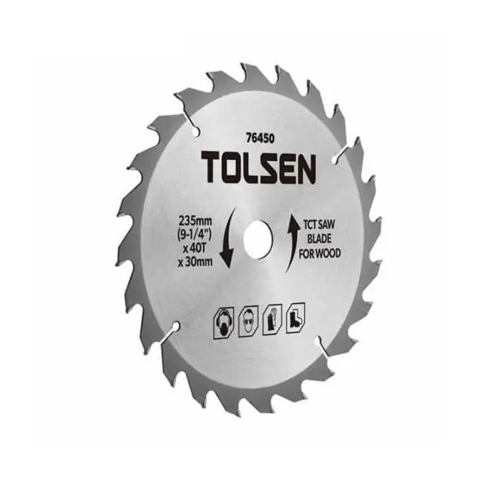 Диск пильний Tolsen з ТВС напайками по дереву 185х24Т*30мм (76430)