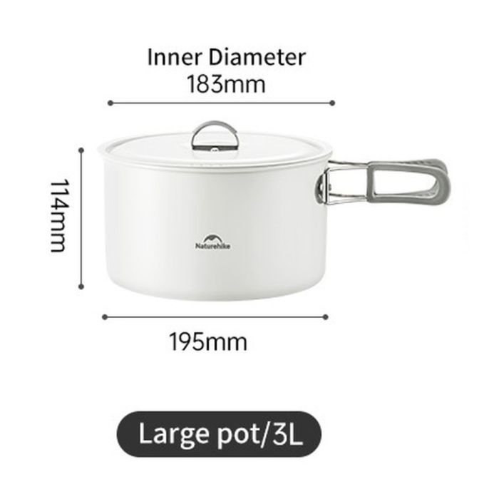 Котел туристический Naturehike CNK2450CF013, 3 л, алюміній (6927595712450) изображение 6