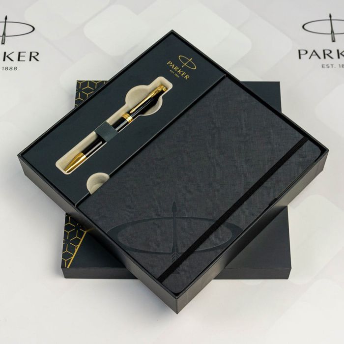 Ручка шариковая Parker INGENUITY Black Lacquer GT BP + блокнот Parker + подар.упак. GIFT24 (60 032b24) изображение 4